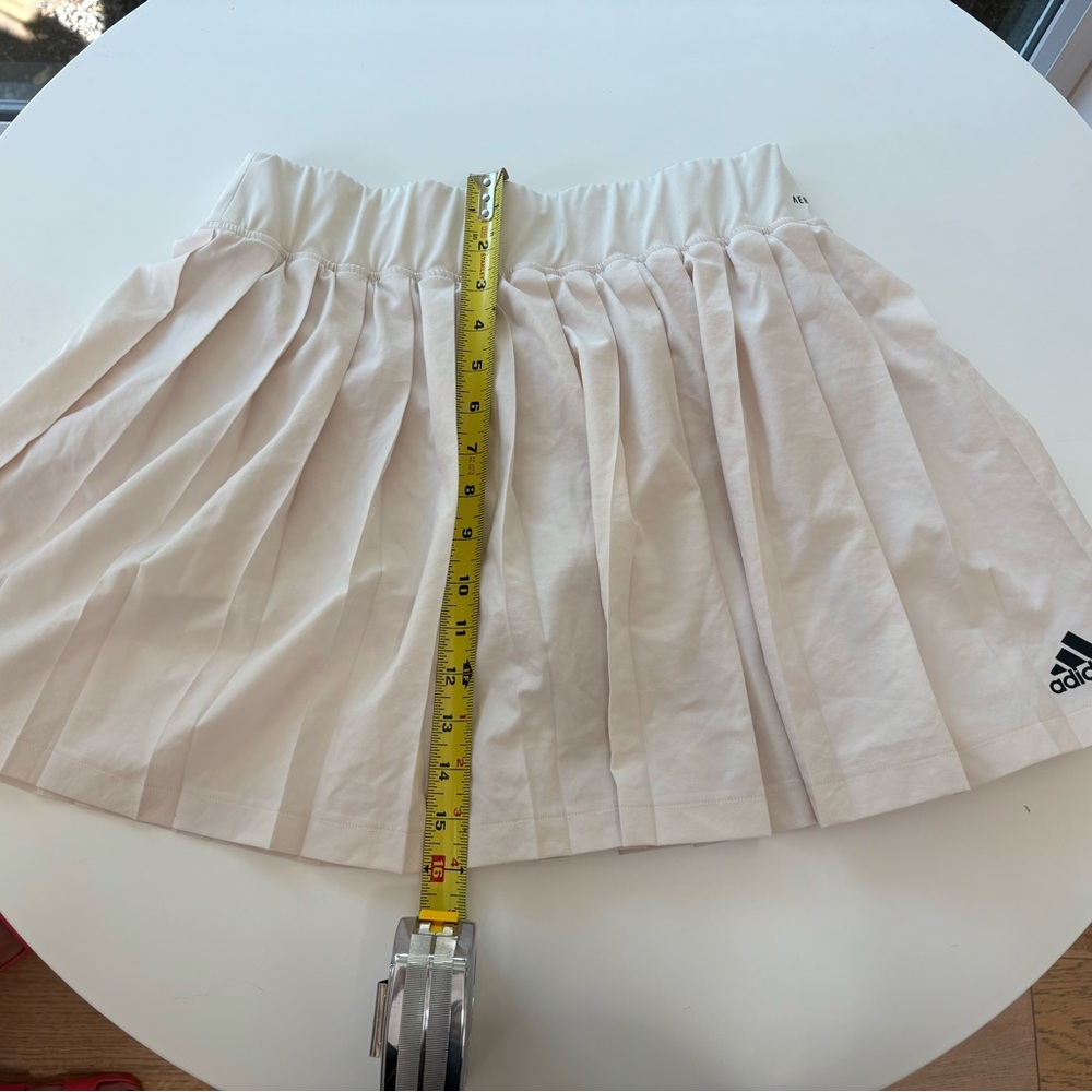 Adidas Cream Pleated Skirt